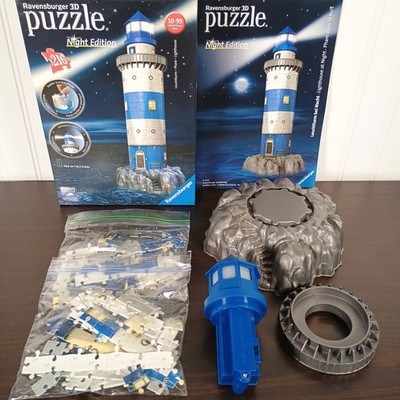 Ravensburger 3D LIGHTHOUSE Night Edition Puzzle No 125777 216 piece LED COMPLETE