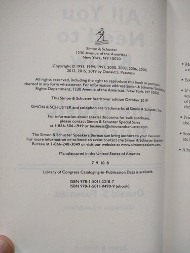 All You Need to Know About the Music Business 10th Ed. Hardcover Book DJ Passman - Picture 10 of 24