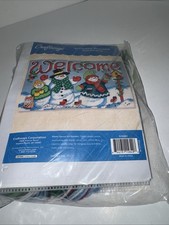 Craftways Merry Christmas Snowman Plastic Canvas Wall Hanging Kit