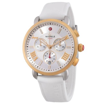 Michele Sport Sail Chronograph Quartz Silver Dial Ladies Watch MWW01P000017