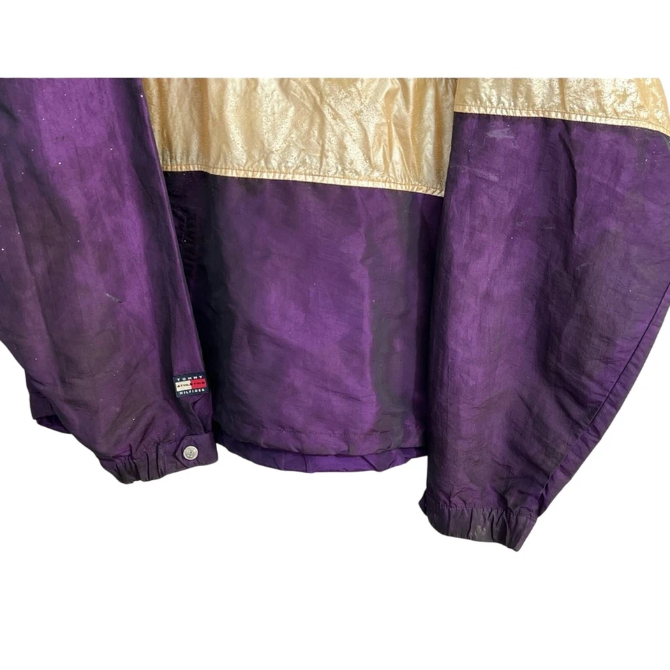 Vtg 90s Tommy Hilfiger Tennis Logo Spell Out Vintage Jacket Windbreaker XXL - Image 4 of 4