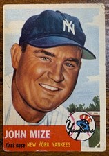 1953 Topps #77 John Mize - New York Yankees