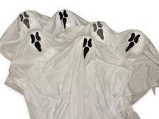 Hanging Ghost Decorations Lot of 6 White Fabric Halloween Party Decor