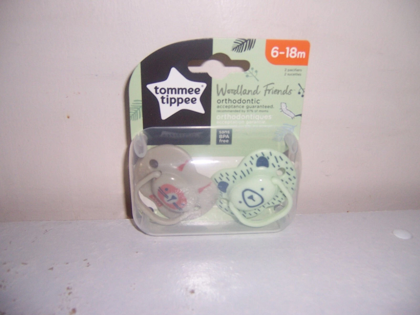Tommee Tippee woodlan friends pacifier New 6-18 months New