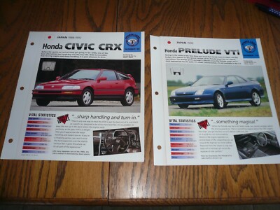 1999 Honda Prelude VTi 1988 - 92 Honda Civic CRX IMP BROCHURE