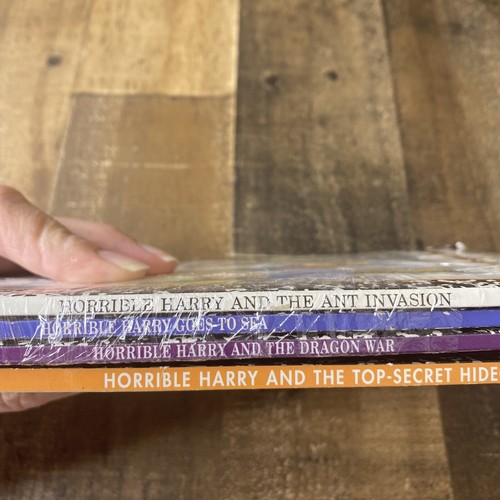 Lot of 4 Horrible Harry Books: Dragon War, Goes To Sea, Ant Invasion, Top Secret