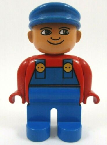 Figurine LEGO Duplo Worker 4555pb155 Set 2706 1614 9162 1040 2657 2733 2732 9980 - Foto 1 di 2