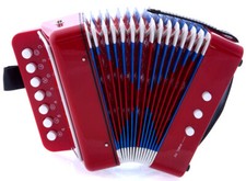 D'Luca Child Button Accordion Red