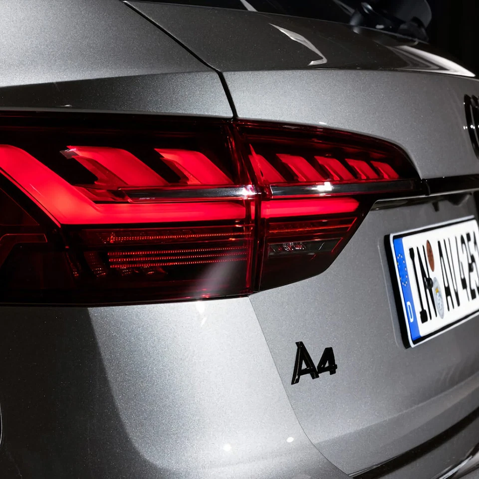 Audi A4 Gloss Black Rear Letter Tail Badge Trunk Nameplate Emblem Badge Sport - Image 4 of 4