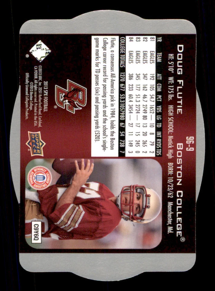 2013 SPx 1996 Inserts #969 Doug Flutie - Image 2 of 2