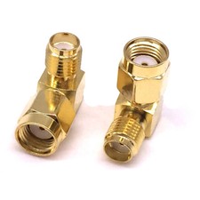1  SMA Female to RP SMA Male Connector Angle RP-SMA Adapter 90 Degree Plug Coax