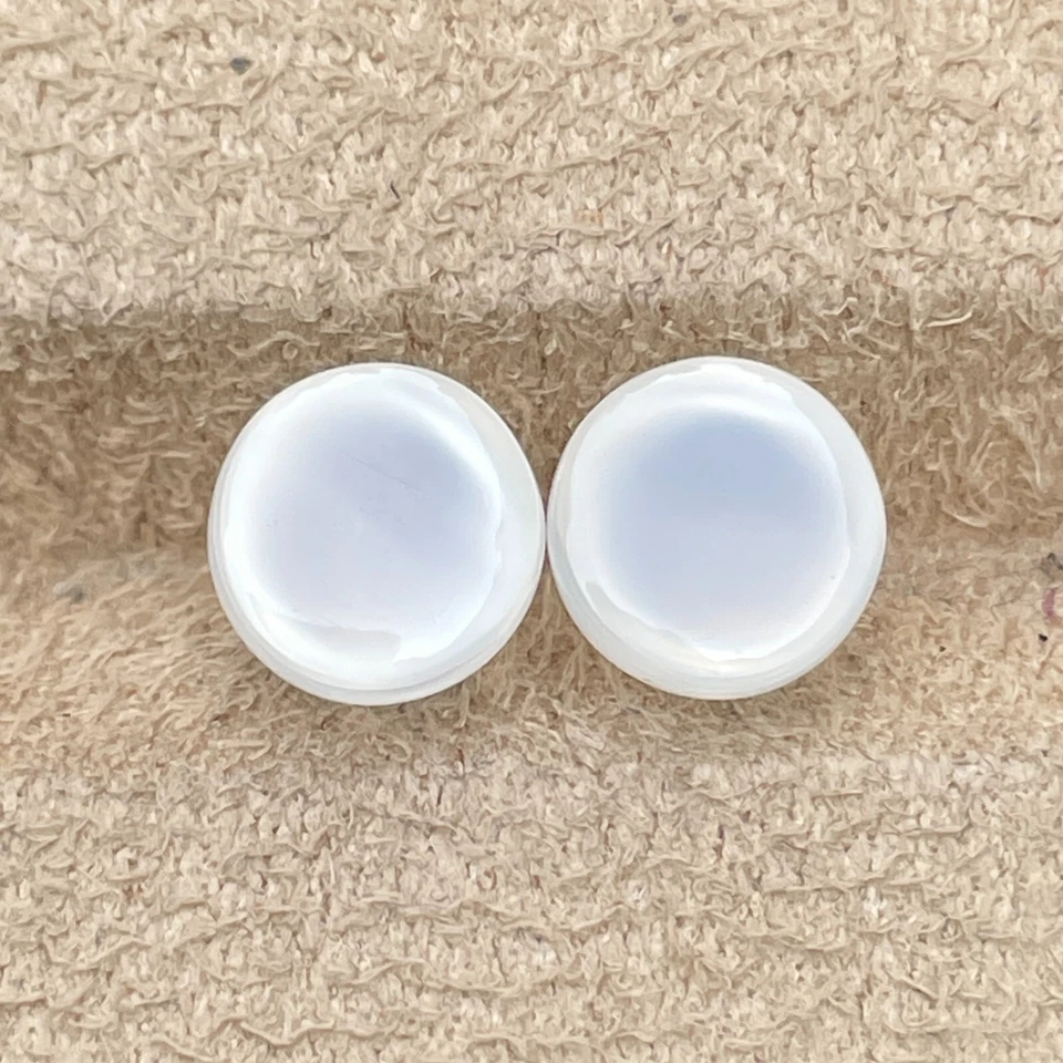 5.75 Cts Natural Moonstone Pair Round Cabochon Gemstone Fashion Jewelry Earrings - Image 4 of 4