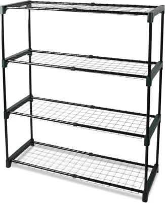 DIVYA ENTERPRISES 4 Tier Garden Storage Shelve Greenhouse Shelf Easy to Assemble Shed Rack