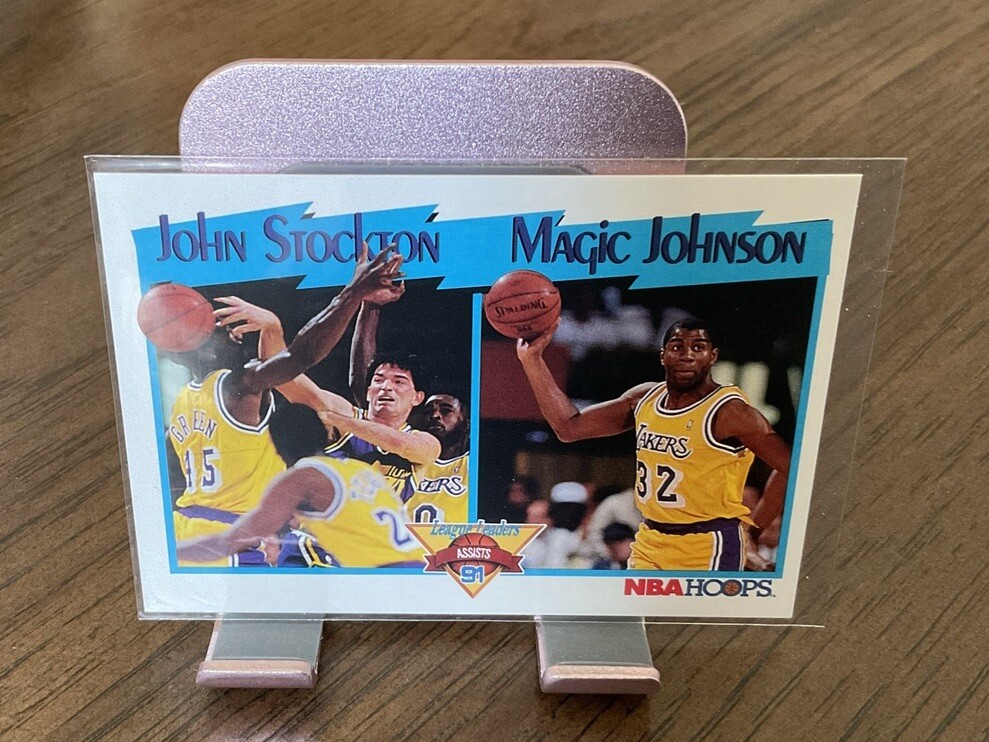 NBA JOHN STOCKTON & MAGIC JOHNSON 1991-92 NBA Hoops Assists
