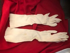 Long White Vintage Evening Gloves