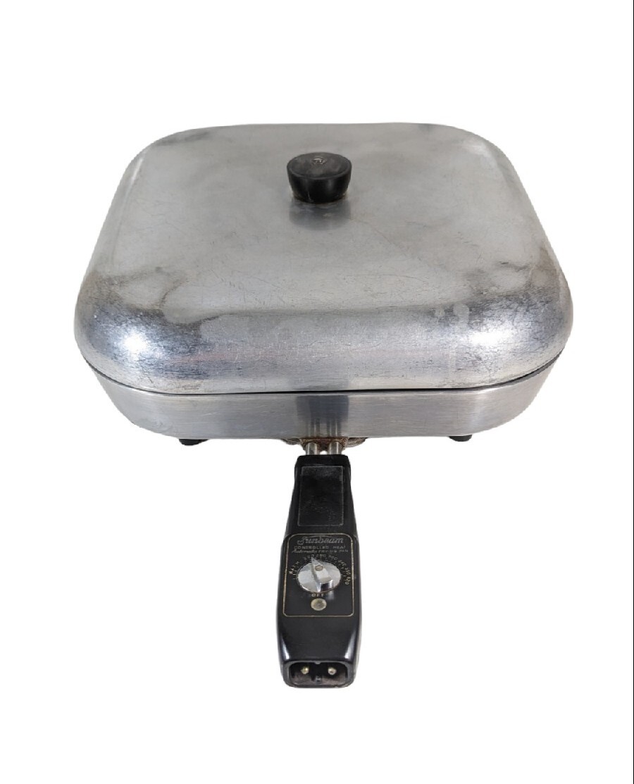 Vintage Sunbeam Electric Fry Pan with Lid Model FP12A eBay