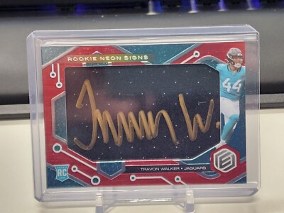 2022 PANINI ELEMENTS RC TRAVON WALKER NEON SIGNS STANDARD JERSEY AUTO 67/99