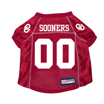 OKLAHOMA SOONERS DOG CAT PET PREMIUM JERSEY w/ NAME TAG EXTRA SMALL XS