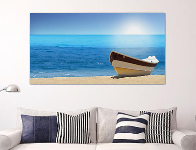 Stampa Su Tela Quadro Su Tela Telaio Turchese Italia Città Tramonto Vista Sul Mare 61 Cucina Camera Da Letto Salone Corridoio 100 X 50 Cm | Leroy Merlin - Foto 11