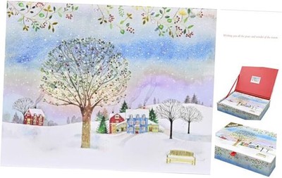 Peter Pauper Press, Inc. Village Twilight Deluxe Boxed Holiday Cards (20 