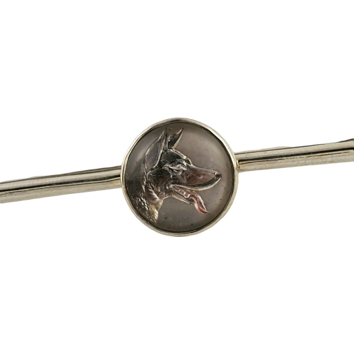 Vintage Sterling Silver Reverse Intaglio German Shepherd Tie Clip #3831 DogEssexCrystal_3_1200x1200.  main image 4