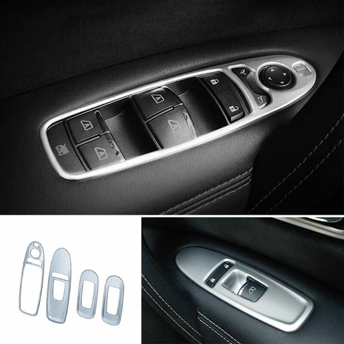 For Nissan Armada Patrol Y62 2017~2020 Silver Steel Window Lock Lift Panel Frame - Picture 1 of 24
