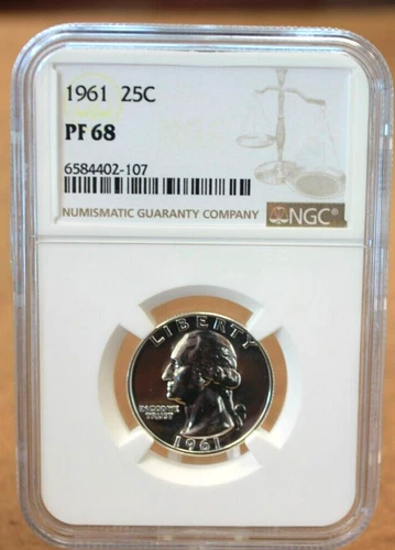 1961-P Washington Quarter Silver PF68 NGC (025WEJ)