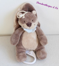 Peluche musicale écureuil NOUKIE'S Oscar et Léon bandana bleu 18 cm (MO8514)