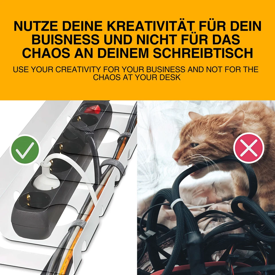 2er Kabelkanal Organizer Schreibtisch Kabelmanagement Kabelordner Kabelordner - Bild 3 von 4