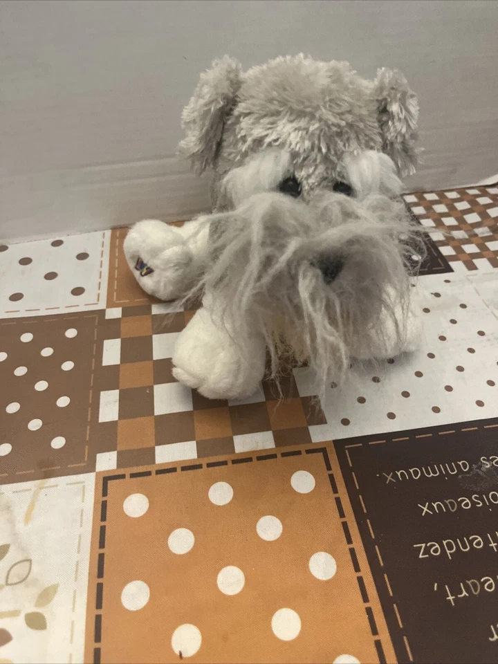 GANZ Webkinz Schnauzer Dog Puppy HM159 Pup Beanbag Bean Bag Plush NO CODE - Image 4 of 4