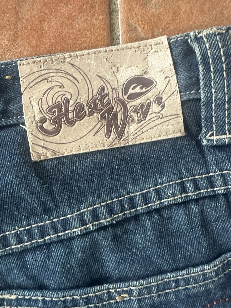 Heat Wave Baggy Y2K Denim Straight Mens Jeans 32x32 | eBay