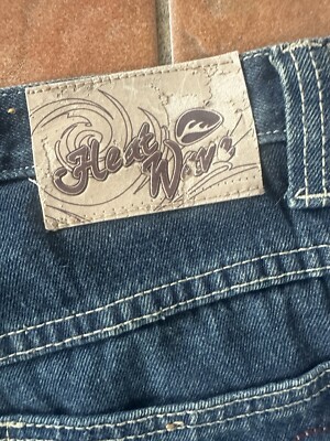 Heat Wave Baggy Y2K Denim Straight Mens Jeans 32x32 | eBay