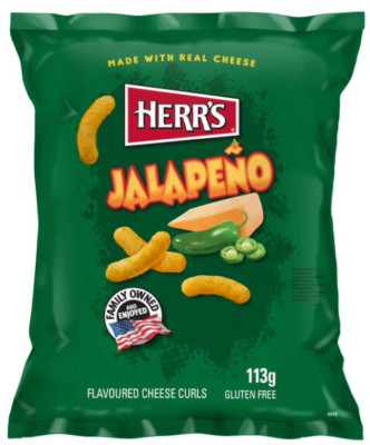 Herr's Jalapeno Flavored Cheese Curls (12 x 113 g.)