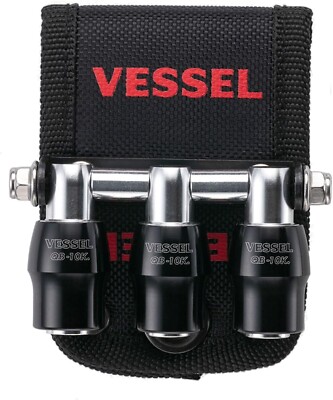 VESSEL Quick Catcher 3 Row Holder Bit Holder Tool Black QB-10B3K Japan