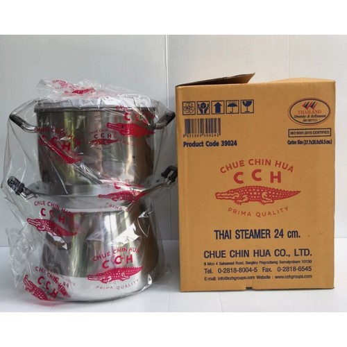 Olla de aluminio tradicional tailandesa marca cocodrilo utensilios de cocina vapor tamaño 24 cm - Imagen 11 de 21