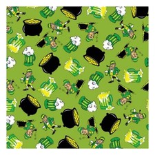 St Pattys Party Bandanna Made in USA 22"