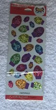Hallmark Stickeroni CHRISTMAS Lights Bulbs 2 Sheets 50 Stickers Foil