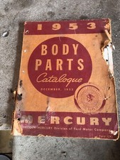 1953 Mercury Body Parts Catalog Manual All Models Original