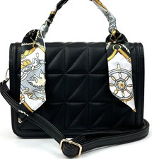 Woman's Handbags Quilted Satchel Bag Crossbody Scarf Top Handle