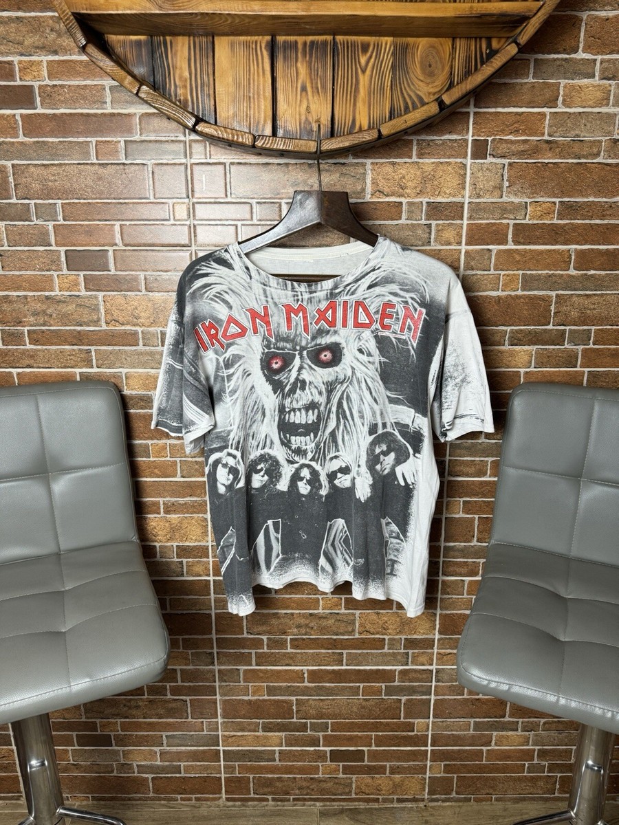 Vintage 1991 - 1992 Iron Maiden Overprinted T-Shirt Size XL | eBay