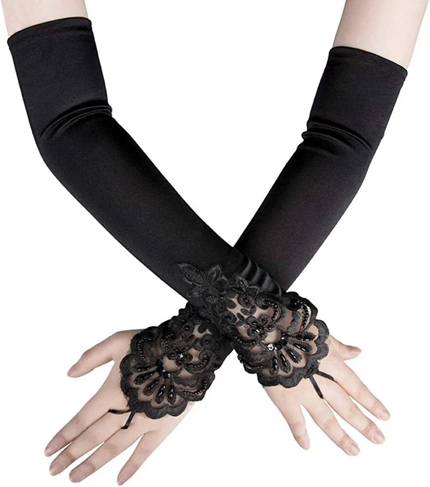long black satin gloves products for sale | eBay long black satin gloves products for sale | eBay