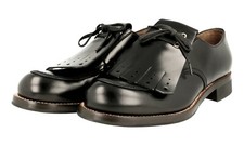 PRADA Runway Kiltie Fringe Dress Shoes - 2EG192 - Black - NEW -  US 10 EU 43
