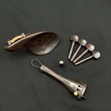 1 set High quality 4/4 violin Natural ebony wood accessories parts fittings