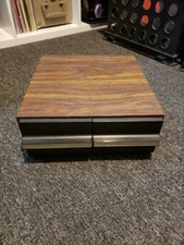 Lotvintage 2-Drawer Cassette Tape Holder 24 Tapes Storage Box Case 10.5x12 Feet