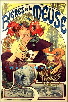 290175 Bi?res de la Meuse 1897 Nouveau French Beer PRINT POSTER