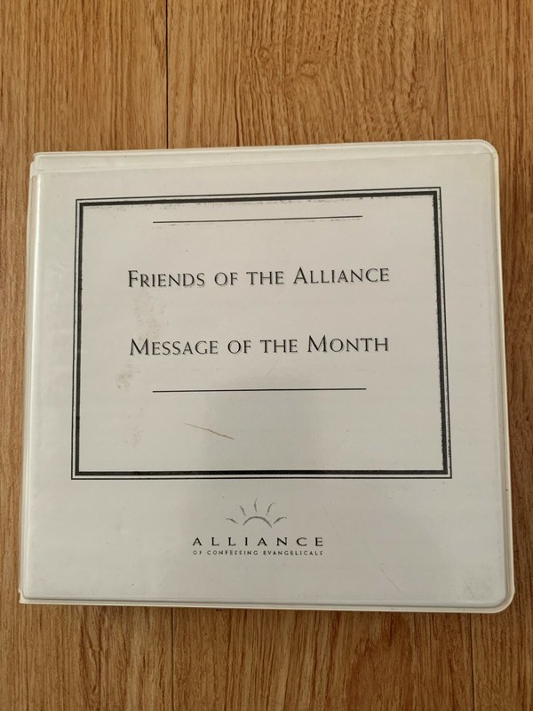 Alliance Of Confessing Evangelicals 2004 CD Message of Month 