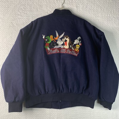 VTG Warner Brothers Varsity Jacket Mens XL Looney Tunes That's All