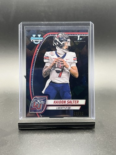Kaidon Salter 2024 Bowman Chrome U Sapphire 1st Black /10 Refractor Liberty