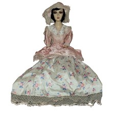 Antique Boudoir Doll 1920s 30  Long Painted Features Composition