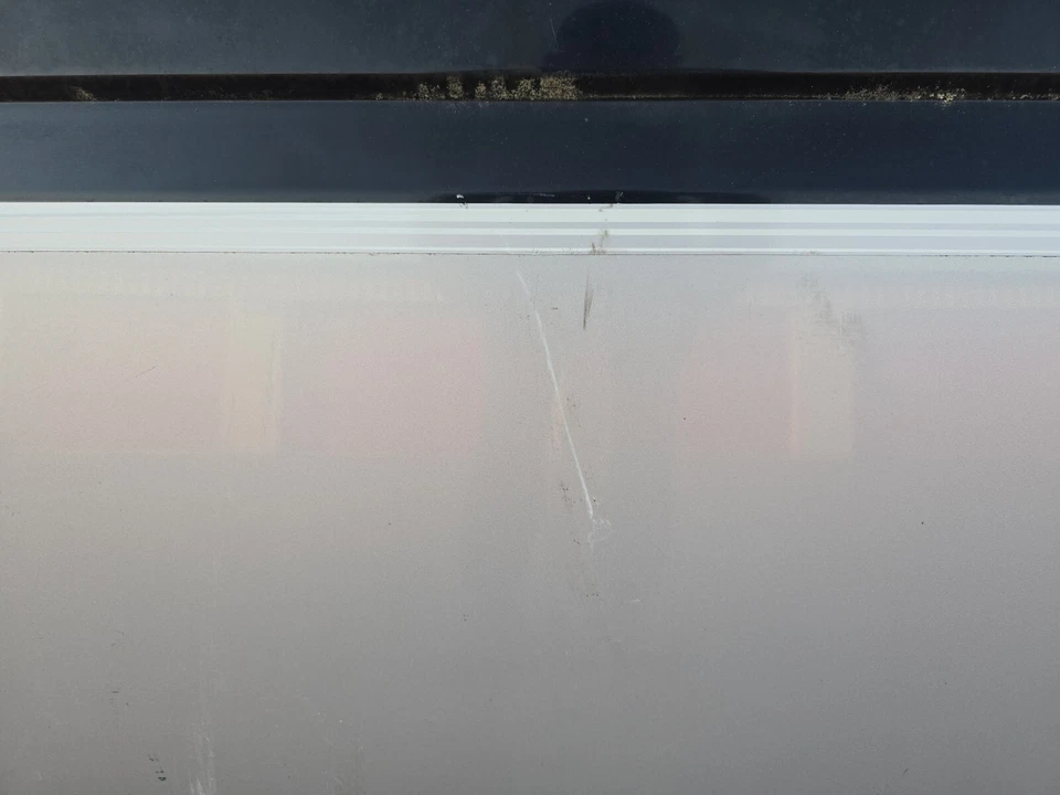 92-96 Ford F150 F250 F350 PUERTA DELANTERA DERECHA DEL LADO DEL PASAJERO OEM BLANCO Y NEGRO V17 Foto 3 de 4